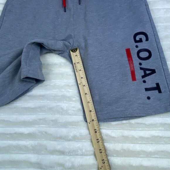 Men’s Galaxy by Harvic G.O.A.T. Athletic Shorts Size L Gray w Red Drawstring NWT - Picture 6 of 7